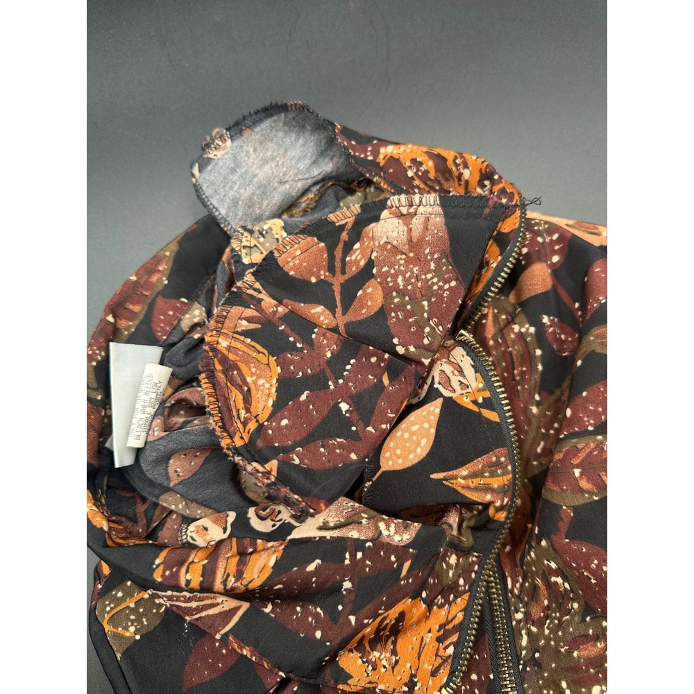 Blair Floral Print Zip Up Jacket Large Women's Fall Autumn Warm Tone Lightweight - Picture 10 of 10